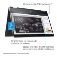 HP Pavilion x360 14-dy0002ne Convertible Laptop With 14 Inch FHD Touch Display, Intel 11th Gen Core i5-1135G7 /32GB RAM /1TB SSD /Intel Iris Xe Graphics/Windows 10 Home English/Arabic Silver