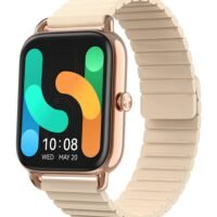 Haylou RS4 Plus Smartwatch Retina AMOLED HD Display 105 Sports Mode SpO2 Heart Rate Metal Magnetic strap Gold