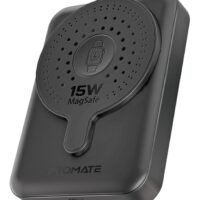 PROMATE 10000 mAh 10000mAh Magnetic Wireless Power Bank, Dual 15W MagSafe Portable Charger with 3W Apple Watch Charging Pad and 20W USB-C Power Delivery, PowerMag-Duo Black