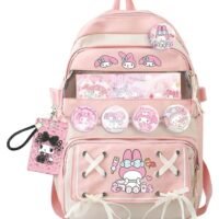 ORiTi ORiTi Cool Backpack for Teens Girls, Ita Bag Kawaii Backpack with Kawaii Pins Accessories
