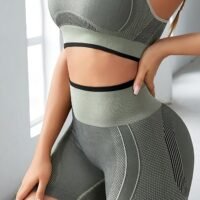 Generic Olive Green Sportswear Set - Sports Bra & Leggings