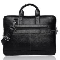 Bagneeds Men's Black Synthetic Leather Briefcase Best Laptop Messenger Bag Satchel for Men