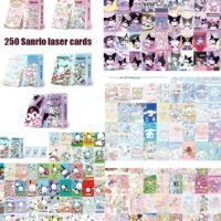 NIBEMINENT 250-Piece Sanrio Melody Cinnamon Cute Anime Girl Photo laser Lomo Cards