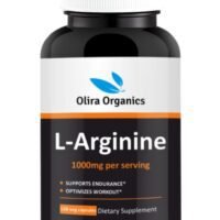 Olira Organics L-Arginine 1000mg 120 Veg Capsules | Supports Endurance & Optimize Workout