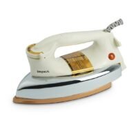 Heavy Duty Dry Iron, 1.5Kg, Ceramic Coated Sole Plate, Automatic Cut-off, Power Indicator, Stable Heel Rest, Adjustable Temperature Control Knob 1200 W IB 201 White