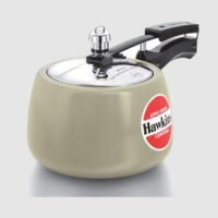 Hawkins 3Liters Contura Ceramic Aluminium Pressure Cooker Induction Compatible Inner Lid Non-Toxic Coating On Exterior of Body Scratch-and Stain-Resistant Green Apple 3 liter Green