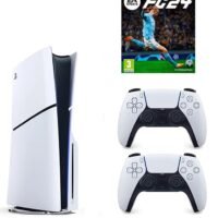 Sony PlayStation 5 Disc Slim Console With Extra White Controller And FC 24