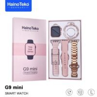 Haino Teko Haino Teko G9 Mini Rose Gold Edition Ladies Smart Watch with Three Set Strap and Stylish Bracelet Combo