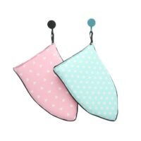 Generic 2 PCS Handheld Ironing Board, Handheld Ironing Pad, High Temperature Ironing Pad, Mini Handheld Ironing Board, Household Ironing Gloves (Pink and Green)