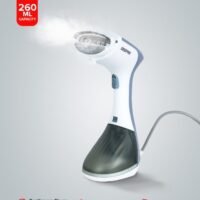 Handheld Garment Steamer 1300 W| Ready to Use in 30 Seconds| Suitable for All Kinds of Fabric and Safe for Delicate Fabrics| Equipped with Stainless Steel Panel and 260 ML Capacity| 2 Years Warranty 260 ml 1300 W GGS25043-GR Grey/White
