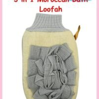 Prime by javaudan 3 in 1 Bath Scrub Moroccan Bath Loofah Soft Shower Mesh Soft Cotton Glove Eco Friendly Skin Deep Exfoliating Cotton Gloves