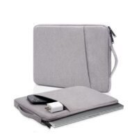 WAOKN Waterproof Thin Storage Laptop Bag, Tablet iPad Protective Case Laptop Sleeve Bag Compatible with MacBook Air Mac Pro M1 Surface Lenovo Dell HP Computer Bag Accessories with Pocket Grey