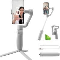 Zhiyun Smooth Q4 Gimbal Stabilizer for iPhone Smartphone,3-Axis Foldable Phone Gimbal Built-in Selfie Stick for Vlogging YouTube TikTok
