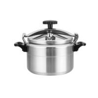 15 Liter Aluminum Pressure Cooker Equipped with Multi Safety Device and Unique Pressure Indicator Durable Aluminum Alloy Construction with Firm Handles Silver