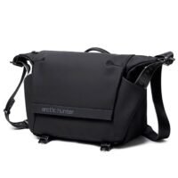 ARCTIC HUNTER Messenger Bag for Men,Lightweight Small Tablet Bag Water Resistant Crossbody School Satchel Bags Work Office Bag with Shoulder Strap,Black