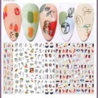 KHAJUL Nail Art Stickers for Women Girls (6 Sheets)