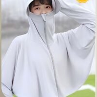 Women's Upf50+ Uv Sun Protection Ice Silk Clothing Long Sleeve Athletic Cycling Shirts Lightweight Breathable Hoodie Zip Up Outdoor Jacket With Detachable Lens