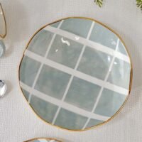 Akesha Dinner Plate Fine Porcelain Elegant Tableware Versatile Dinner Plate High Quality Dinnerware For Home Kitchen & Dining Room L26.7xW26.7xH2.8cm Blue