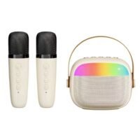 Beauenty Mini Karaoke Machine with 2 Wireless Microphones Karaoke Machine for Adults and Kids with Wireless Microphones PA Speaker System for Family Party Singing