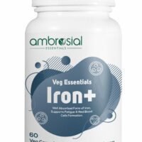 ambrosial Iron Tablets High Strength 25Mg- 60 Vegan Capsules