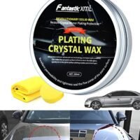 GROIC Car Wax Solid for All Color Cars,Car Wax Kit Cleaner, Car Waxing Scratch Resistance Auto Ceramics Coating 200g with Free Waxing Sponge and Towel