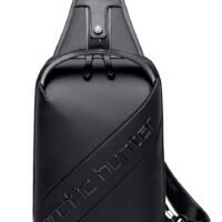 ARCTIC HUNTER Lightweight Chest Sling Bag, Business Travel Crossbody Money Wallet Phone Bag fits Tablet for Men, Black