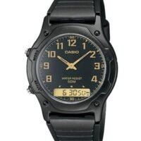 CASIO Casio Watch Men Analog Digital Black Dial Resin Band AW-49H-1BVDF.