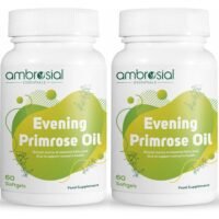 ambrosial Evening Primrose Oil 1000Mg (EPO) Cold Pressed Primrose Oil Capsules Pack of 2