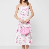 Ginger Strappy Printed Dress