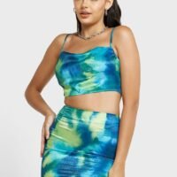 PUBLIC DESIRE Strappy Tie Dye Top