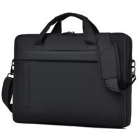 Qiccijoo Qiccijoo Laptop Bag for Men or Women 15.6 Inch Computer Bag Briefcase Laptop Case Shoulder Bag with Strap Computer Cases Messenger Bag handbag for Travel/Business(Black)
