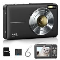 Generic Digital Camera, FHD 1080P Kids Camera 44MP Point and Shoot Digital Camera with 32GB SD Card, 16x Zoom, Lanyard, Small Compact Camera for Kids Boys Girls