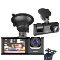 Haidue Hd 1080p dashcam, HD car in front of the car inside the car behind the car simultaneously recording