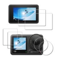 Generic Screen Protector for DJI Osmo Action 4 Tempered Glass Anti-scratch Glass Hard Protective Film Shield Cover (6pcs)