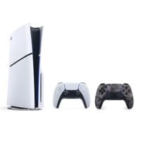 Sony PlayStation 5 Slim Console Disc Version With Extra Grey Camouflage Controller