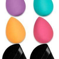 Kanza 6 Pcs Makeup Sponge Set Pure Cotton Triangle Velour Powder Makeup Puff Set Soft Powder Puffs for Face and Body Powder Cosmetic Foundation Sponge for Undereye Setting Powder Puff Kit