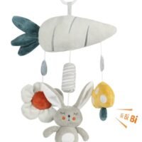 Generic Baby Hanging Rattle Toys for Babies, Baby Car Seat Stroller Toys Activity Sensory Learning Toy Clip on Stroller Toy, Rabbit