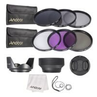 ANDOER Andoer 67mm Lens Filter Kit UV+CPL+FLD+ND(ND2 ND4 ND8) with Carry Pouch / Lens Cap / Lens Cap Holder / Tulip & Rubber Lens Hoods / Cleaning Cloth