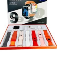 Raxoom Smart Watch with 7+1 Straps Full Touch Color Screen Bluetooth Calling Health and Sports Smartwatch Multicolor