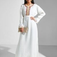 hayas closet Embellished Belted Jalabiya