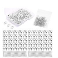 Grab Mantra 120 Pcs Stainless Steel Jump Rings With 60 Pcs Lobster Claw Clasps Tool Kit For Earring Bracelet Necklace Pendants Jewelry DIY Craft