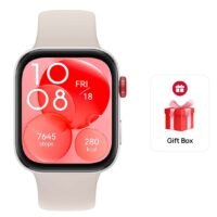 Watch Fit 3, 1.82" AMOLED Display, Ultra-Slim Design, All-Round Fitness Management, Durable Battery Life, Compatible with iOS & Android + Gift Box Moon White