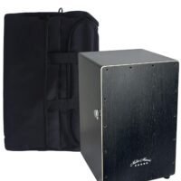 Mike Music Cajon Drum, Mike Music Wooden Cajon Box Drum Instrument with Internal Snare Strings, Upgrade Adjustable Cajons Hand Drums with Dedicated Backpack Bag, Hand Percussion Instruments Beat Box - Black