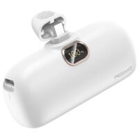 PEGANT 5000mAh Mini Power Bank 20W USB C with PD3.0 & QC3.0 Fast Charging, Compact and Portable Charger Small Type C External Powerbank Battery, Compatible with Android Smartphones, Tablets (White)