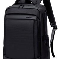 ARCTIC HUNTER Durable Laptop Bag Light Weight Water Resistant with USB Jack Travel Backpack with Separate Laptop Compartment for Unisex B00478 Black
