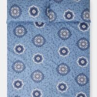 White Rose Double King Bedsheet Signature Collection Cotton Blended 170 TC Parcal Premium Quality Everyday Use Breathable And Soft 1 King size Flat Sheet 254x279 cm, 2 Pillowcases 51x76 cm Printed Design Multicolour