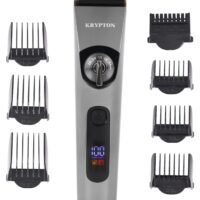 Professional Hair And Beard Trimmer, Rechargeable With High-Capacity Li Battery And 4 Hours Working Time, Quick Charge- KNTR5467 Grey