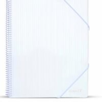 Maxi Maxi Spiral Display Book 20 Pocket White, Clear Pockets Book File Folder Document Presentation Organizer for Portfolio Music Artwork Display for School Business Office