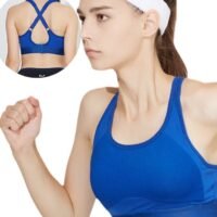 Women's Running Sports Bra High Strength Shock Absorption Klein Blue Breathable Yoga Clothing Underwear for Women
