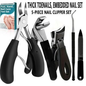 5pcs stainless steel manicure tools, nail clippers set, dead skin s-cissors, nail p-liers